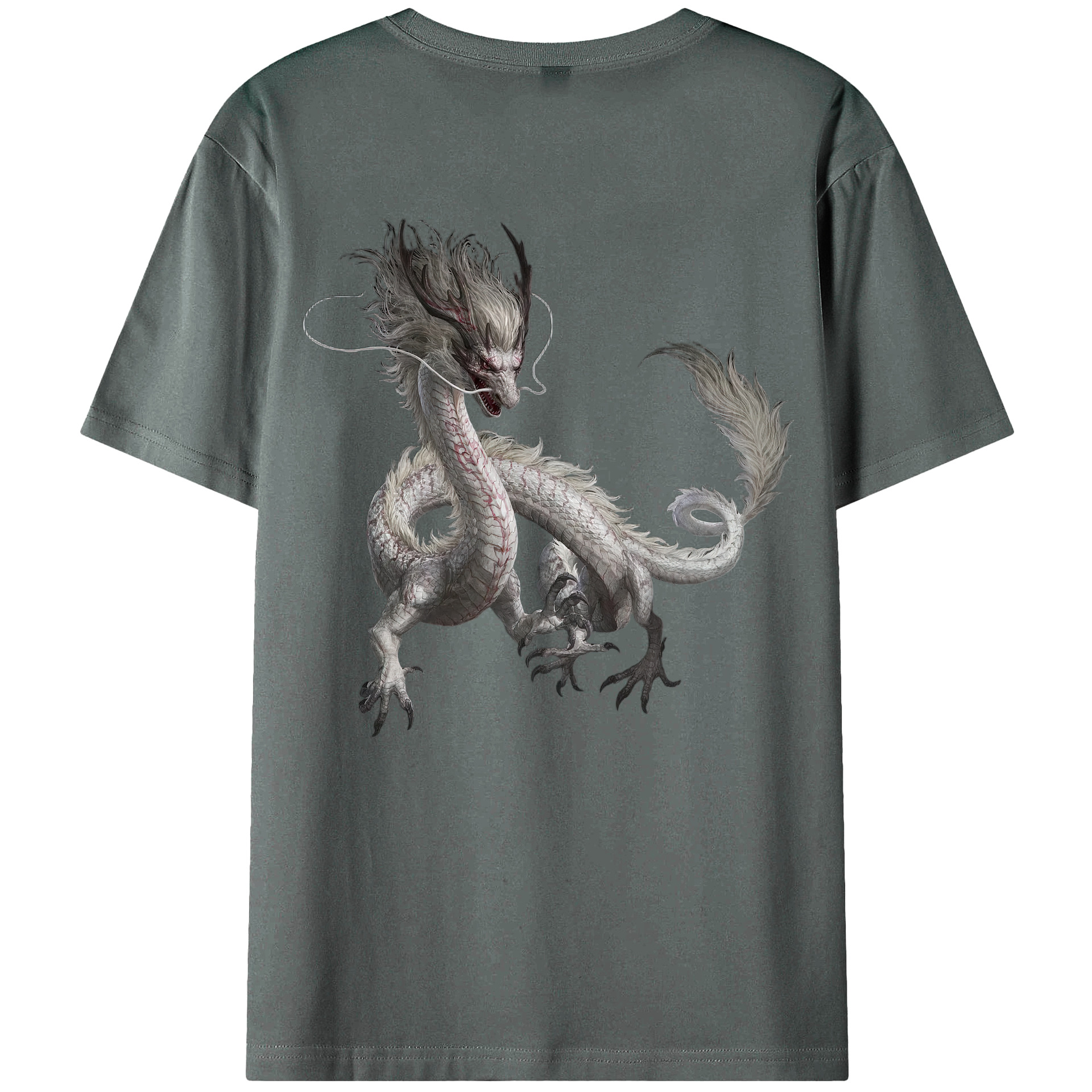 （画像用） Ne Zha 2 ナタ 魔童の大暴れ 綿100％ メンズ半袖Tシャツ（バックプリント） 通気性